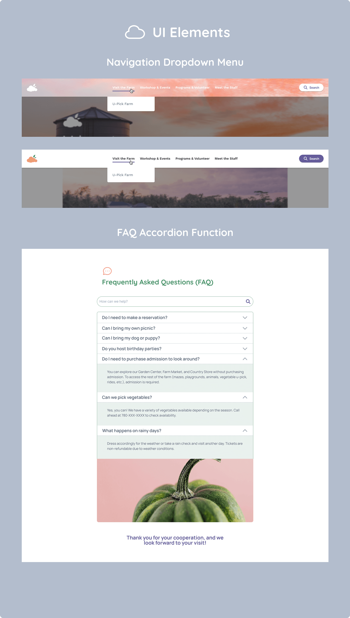 some ui elements for the site