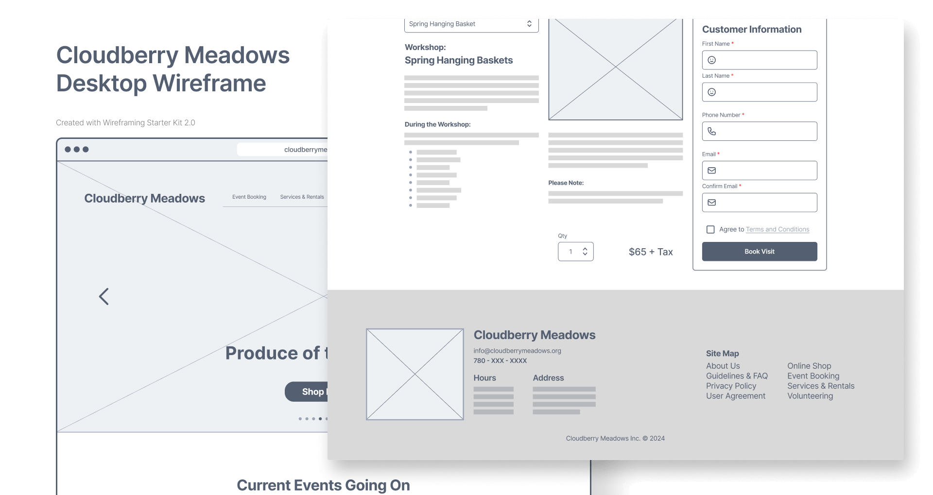 desktop header with wireframe preview