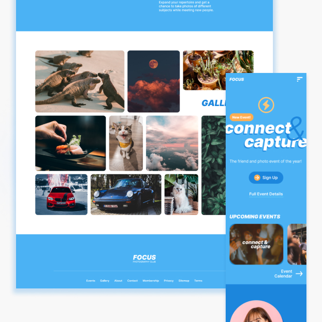 thumbnail of focus photography desktop and mobile mockup